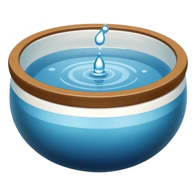 A simple water bowl sticker