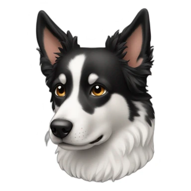 Black and white dog looking like an australien shepard side profile sticker