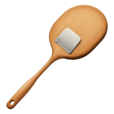 Wooden round spatula sticker