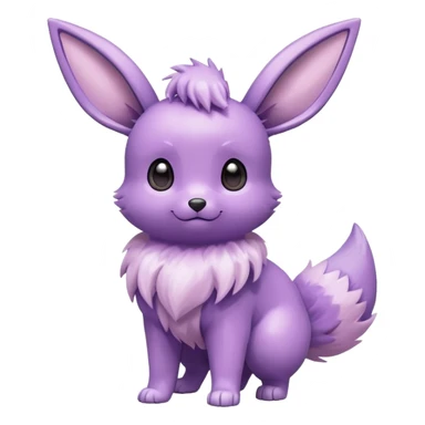 Kawaii Shiny Pastel Purple Eevee Full Body sticker