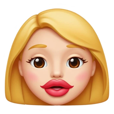 Kissy face with lips  sticker