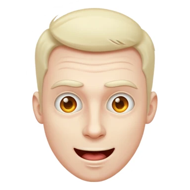 crazy man, zany face, energetic sticker