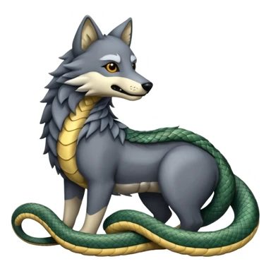 un lupo ed un serpente sticker