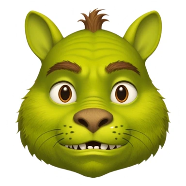 Gros chat qui ressemble à Shrek sticker