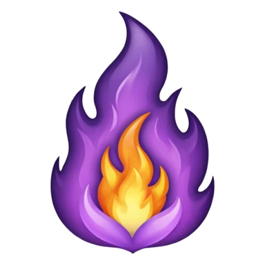 Purple flame sticker