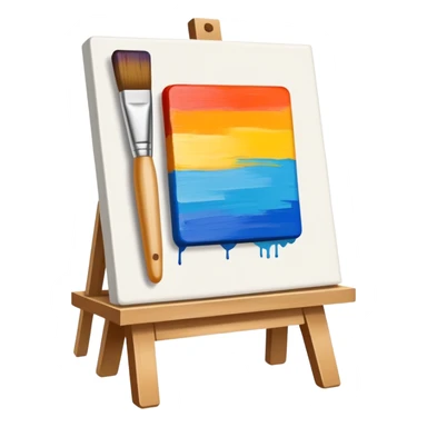 canvas, painting, brush sticker