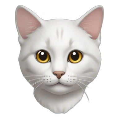 Cat with white thob sticker