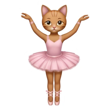 Cat with human legs with ballerina skirt and ballerina shoes sticker