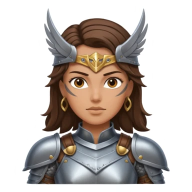 Valkyrie warrior brunette sticker