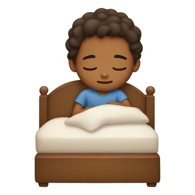 Little brown boy sleeping sticker