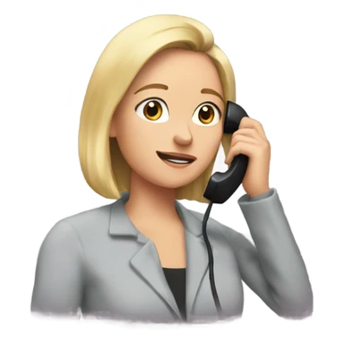 Melanie talking to Chandler on the phone  sticker