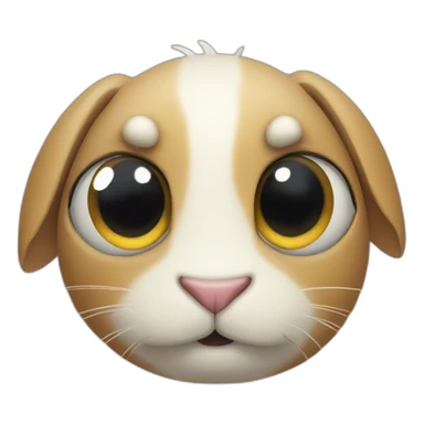 Fisheye rabbit face sticker