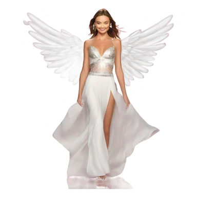 Miranda Kerr  on a runway victoria secret  angel wings sticker