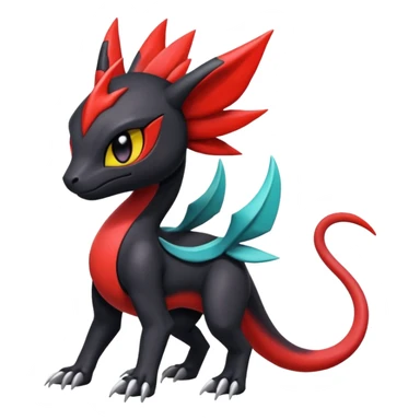 Colorful Cool Badass  Meloetta-Litten-Salandit-Guilmon-Darkrai-Pokémon-Fakémon-fusion-hybrid-creature sticker