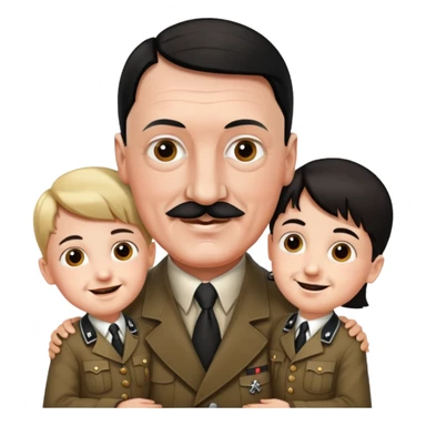 Hitler with the kids  sticker