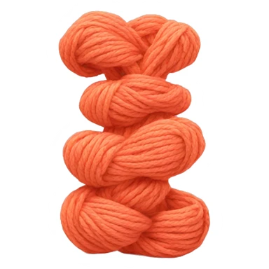 orange yarn emoji into pink sticker