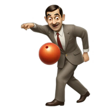 mister bean bowling sticker