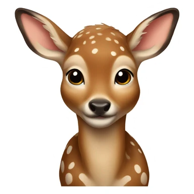 Fawn with a butterfly  sticker