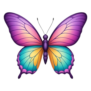 mariposa aesthetic de color sticker