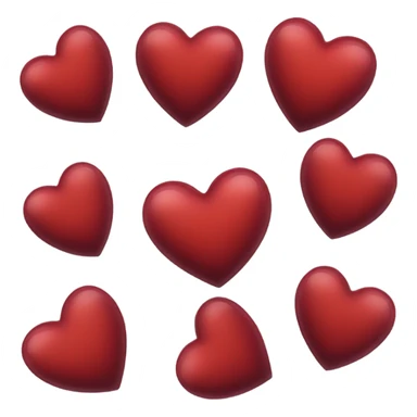 Vermilion heart sticker