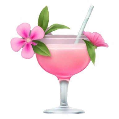 Cocktail with pink flowers sticker