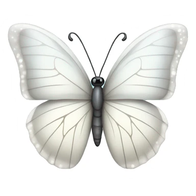 white sparkling butterfly sticker
