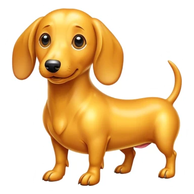 yellow wiener dog sticker