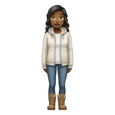 A clean girl wearing pyj and uggs sticker