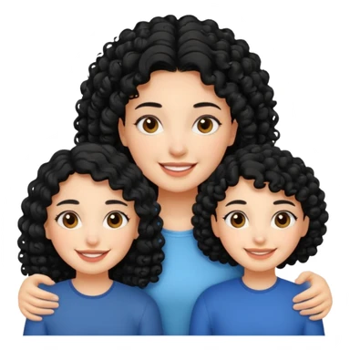 a pretty bratz fair girl with curly black hair with another girl bestfriend sticker