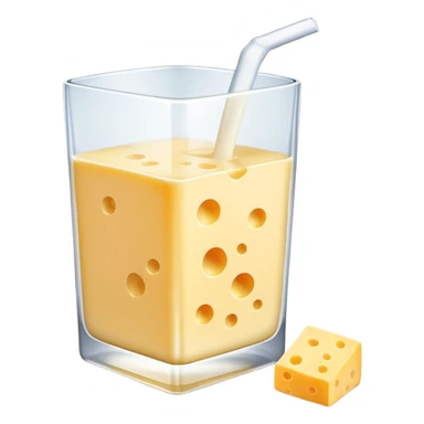 glass of milk and cheese sticker