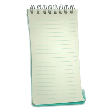 closed cyan notepad sticker