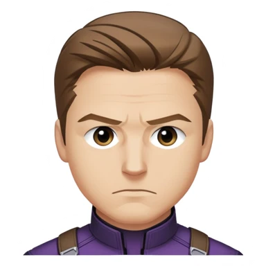 hawkeye clint barton portrait marvel, brown hair from captain america: civil war sticker