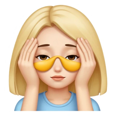 girl covering her eyes  sticker