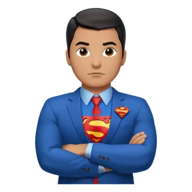 Superman con letras defensor del pueblo sticker