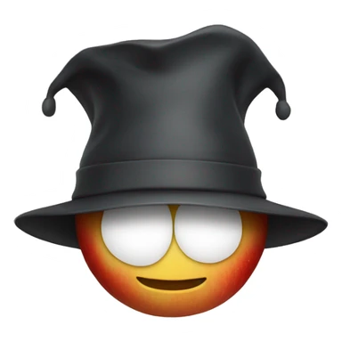 Apple with a hat  sticker