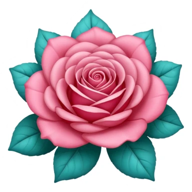 Una rosa de color turquesa sticker