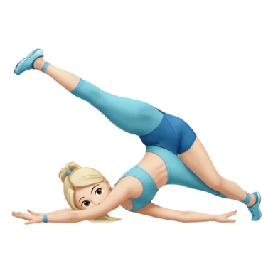 make sa girl doing split on floor with only 2 legs sticker