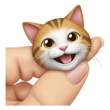 Cat biting a toe sticker