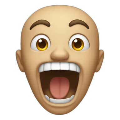 A screaming man sticker