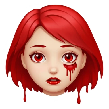 girl with blood  sticker