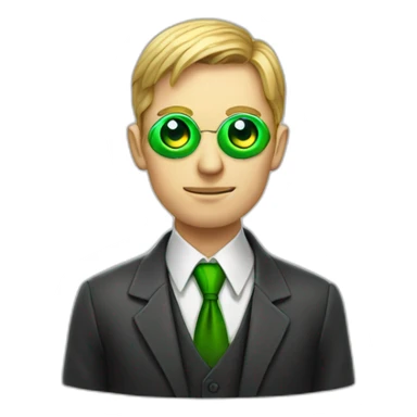 Bitcoin man green eye sticker