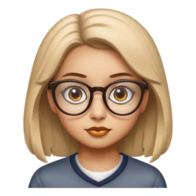 funny looks like and owl and is a girl and gas glasses sticker