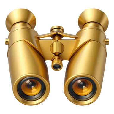 gold binoculars with BIG lenses and simple eye holes sticker
