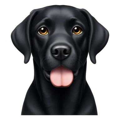 Black Labrador with white on chest  sticker