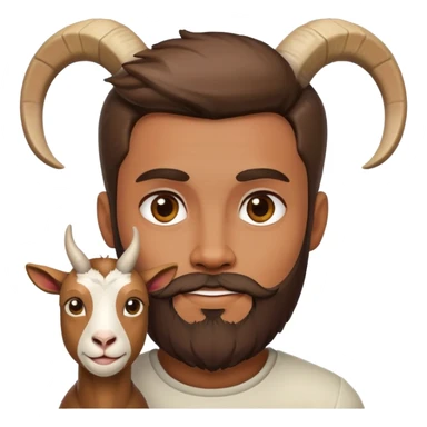 dad and goat sticker