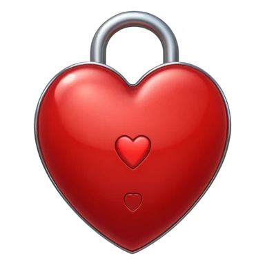 Red heart is locked sticker