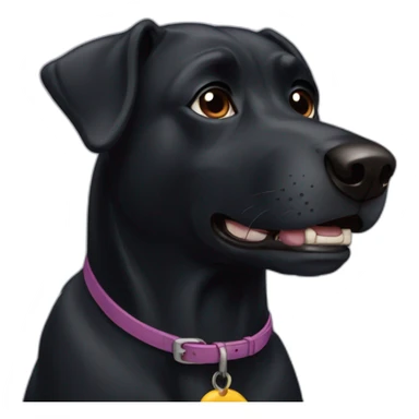 black Dog with visible underbite sticker