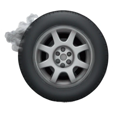 car wheel with smoke from under the tire sticker