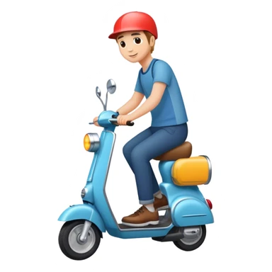 riding a scooter sticker