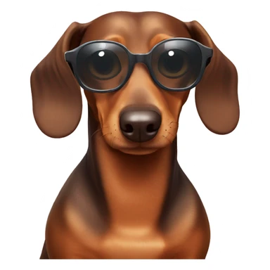 dachshund swimming with sunglass sticker